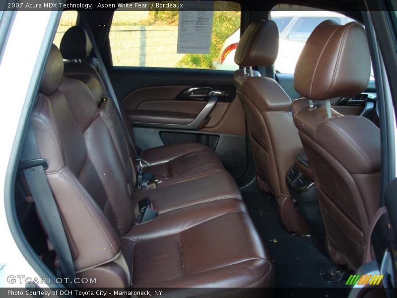 Aspen White Pearl / Bordeaux 2007 Acura MDX Technology