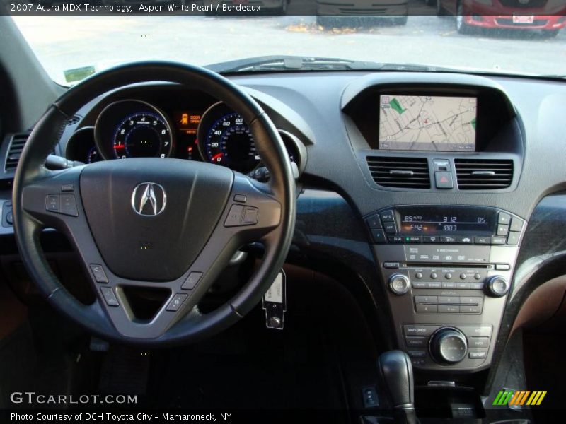 Aspen White Pearl / Bordeaux 2007 Acura MDX Technology