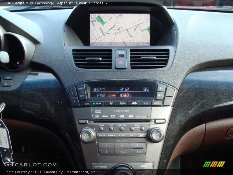 Aspen White Pearl / Bordeaux 2007 Acura MDX Technology