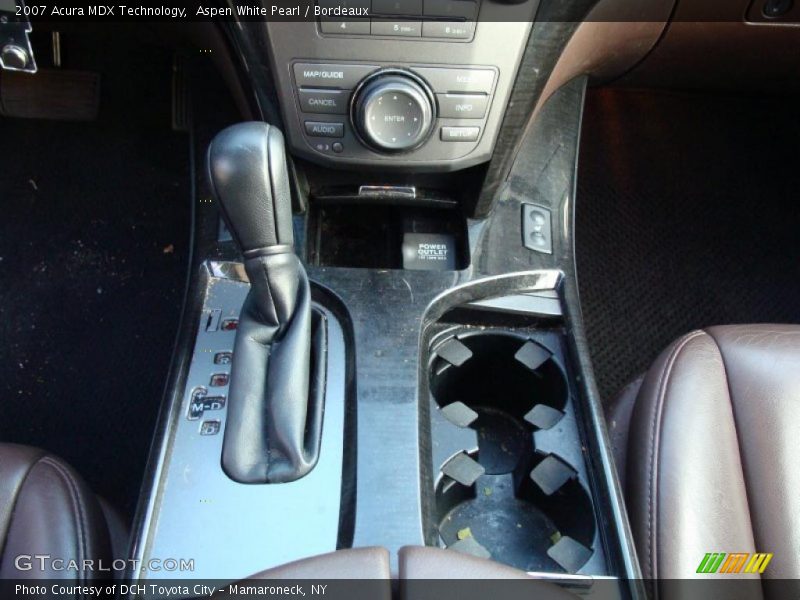 Aspen White Pearl / Bordeaux 2007 Acura MDX Technology
