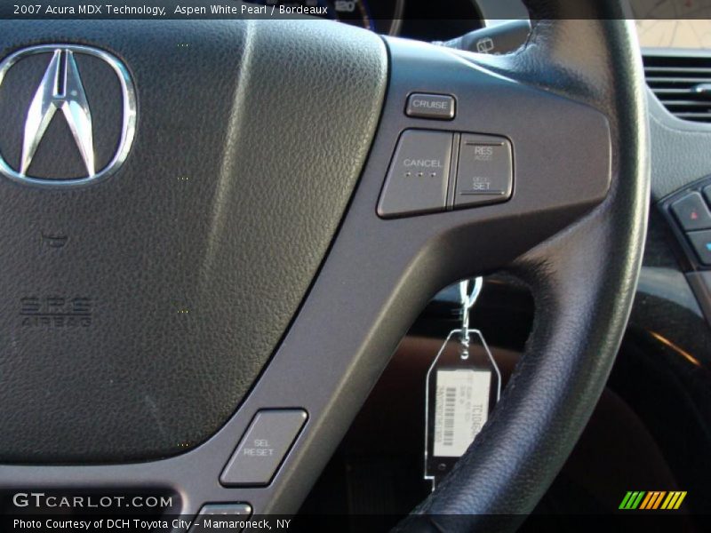 Aspen White Pearl / Bordeaux 2007 Acura MDX Technology
