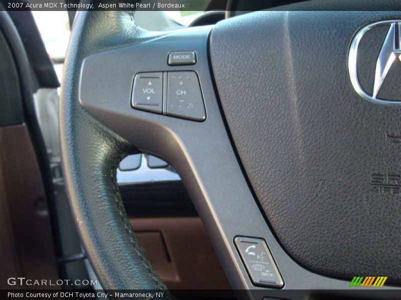 Aspen White Pearl / Bordeaux 2007 Acura MDX Technology