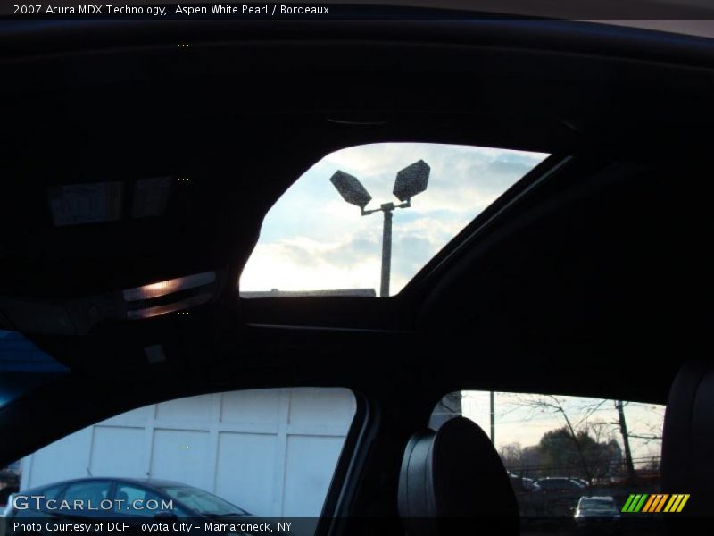 Aspen White Pearl / Bordeaux 2007 Acura MDX Technology