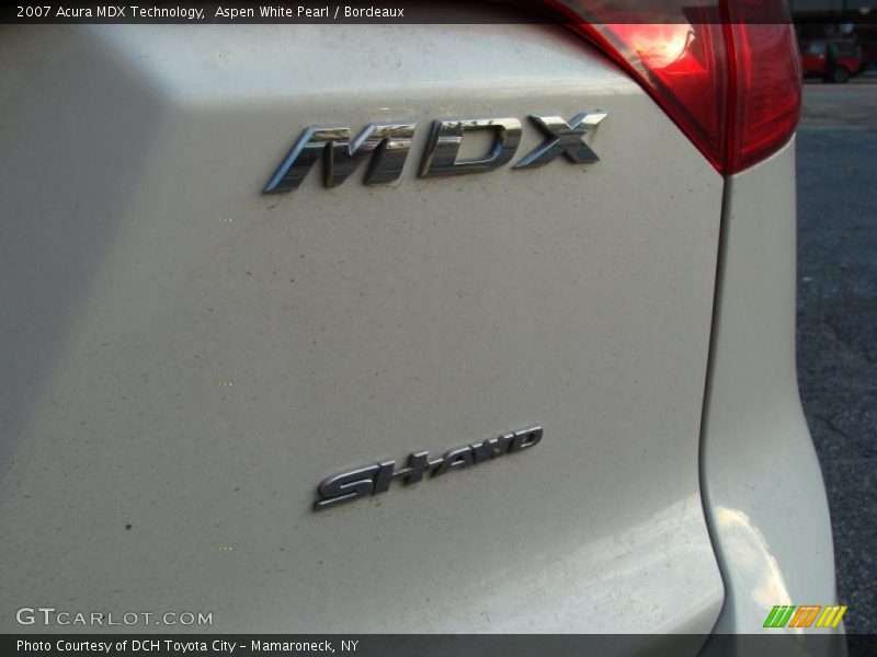 Aspen White Pearl / Bordeaux 2007 Acura MDX Technology