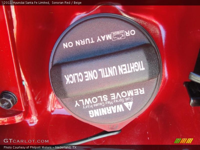 Sonoran Red / Beige 2011 Hyundai Santa Fe Limited