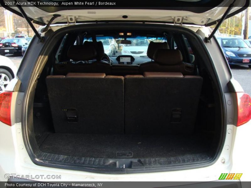 Aspen White Pearl / Bordeaux 2007 Acura MDX Technology