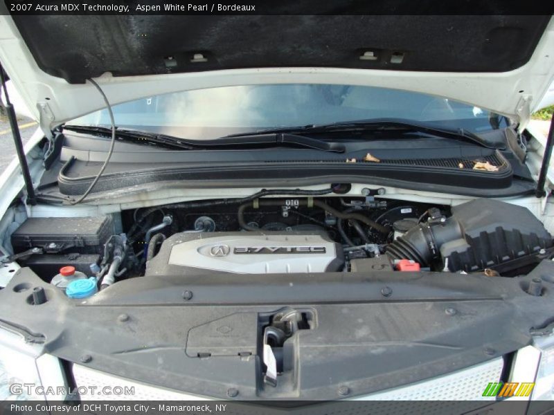 Aspen White Pearl / Bordeaux 2007 Acura MDX Technology
