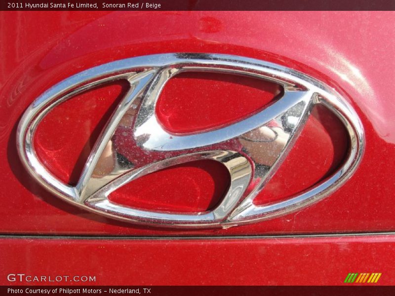 Sonoran Red / Beige 2011 Hyundai Santa Fe Limited