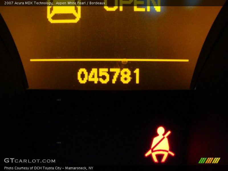 Aspen White Pearl / Bordeaux 2007 Acura MDX Technology