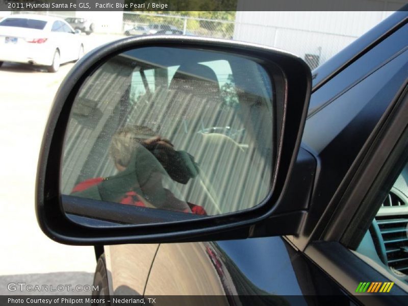 Pacific Blue Pearl / Beige 2011 Hyundai Santa Fe GLS