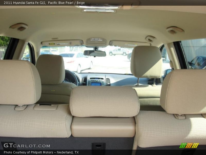 Pacific Blue Pearl / Beige 2011 Hyundai Santa Fe GLS