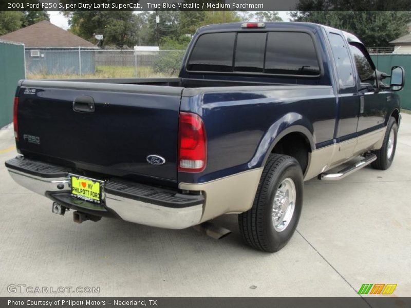 True Blue Metallic / Medium Parchment 2001 Ford F250 Super Duty Lariat SuperCab