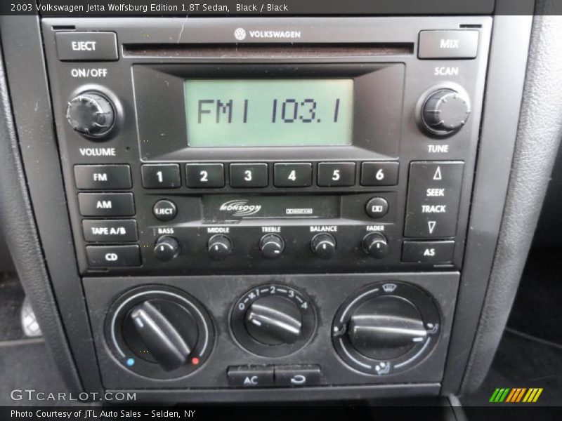 Controls of 2003 Jetta Wolfsburg Edition 1.8T Sedan