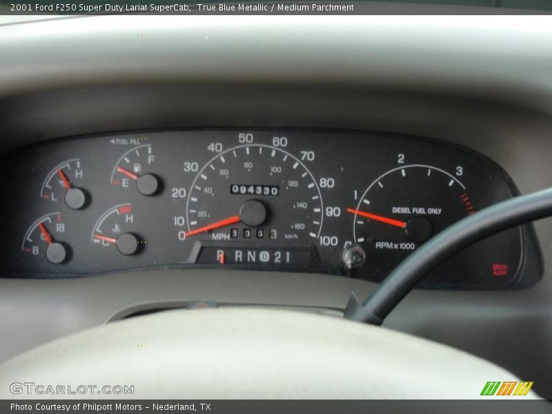  2001 F250 Super Duty Lariat SuperCab Lariat SuperCab Gauges