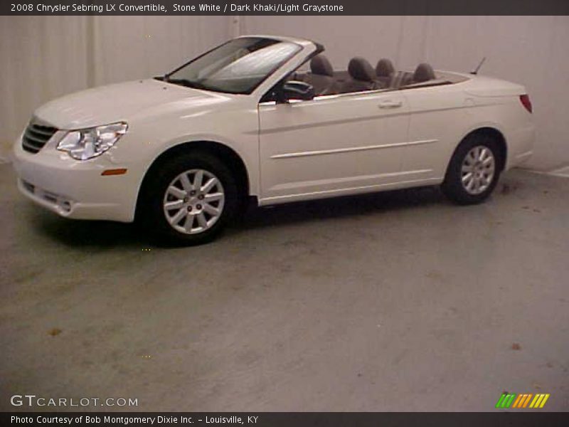 Stone White / Dark Khaki/Light Graystone 2008 Chrysler Sebring LX Convertible