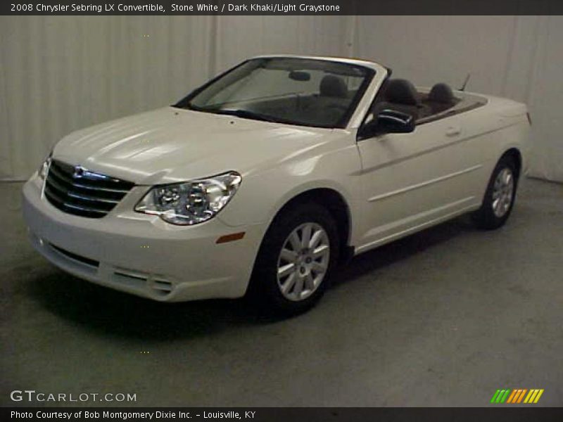 Stone White / Dark Khaki/Light Graystone 2008 Chrysler Sebring LX Convertible