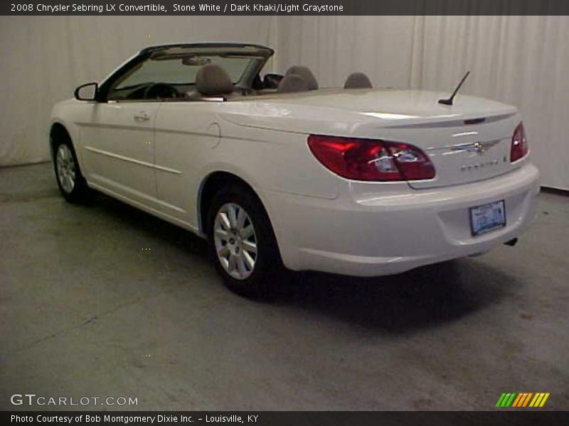 Stone White / Dark Khaki/Light Graystone 2008 Chrysler Sebring LX Convertible