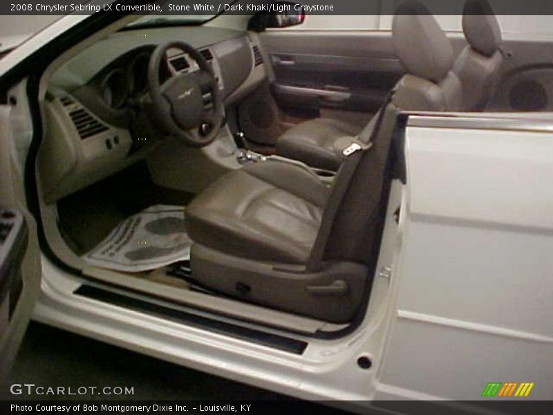 Stone White / Dark Khaki/Light Graystone 2008 Chrysler Sebring LX Convertible
