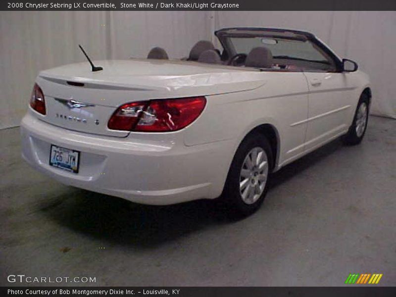 Stone White / Dark Khaki/Light Graystone 2008 Chrysler Sebring LX Convertible