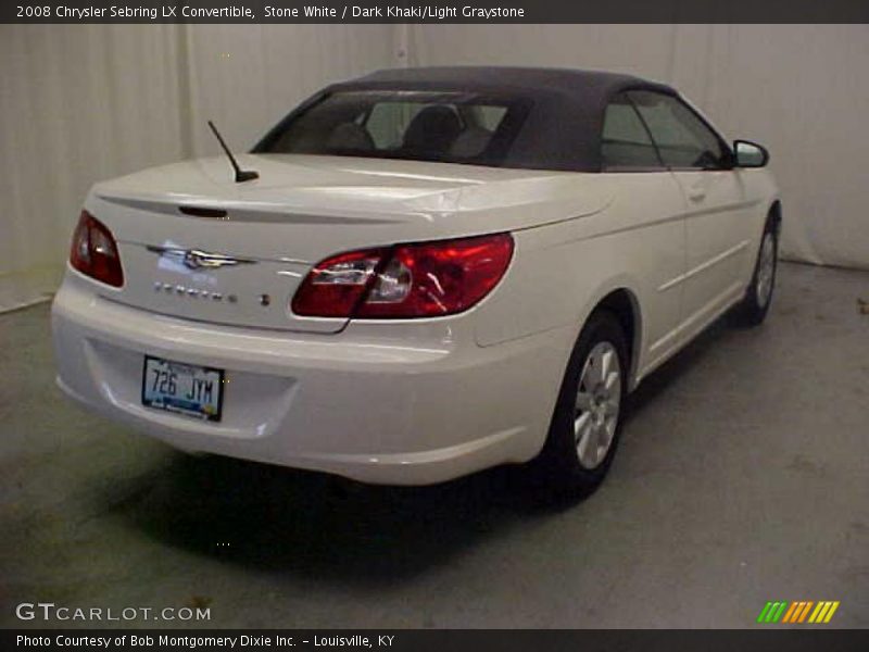 Stone White / Dark Khaki/Light Graystone 2008 Chrysler Sebring LX Convertible