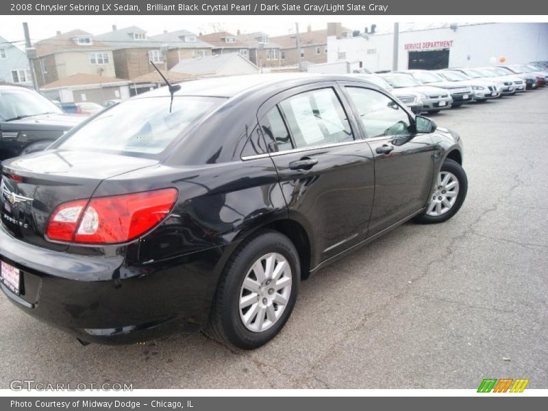 Brilliant Black Crystal Pearl / Dark Slate Gray/Light Slate Gray 2008 Chrysler Sebring LX Sedan