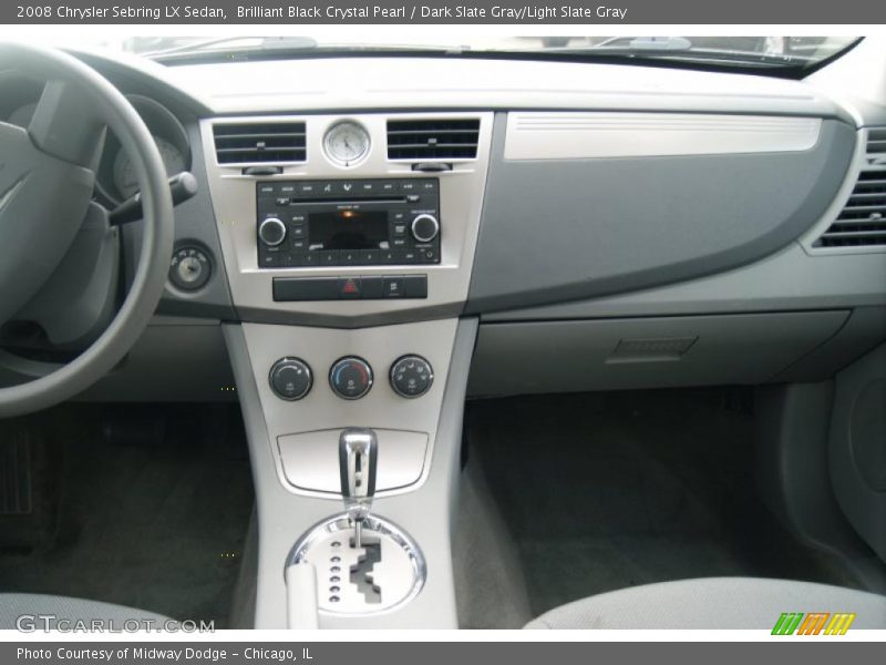 Brilliant Black Crystal Pearl / Dark Slate Gray/Light Slate Gray 2008 Chrysler Sebring LX Sedan