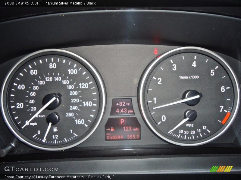 Titanium Silver Metallic / Black 2008 BMW X5 3.0si