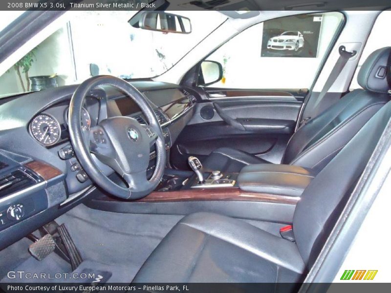 Titanium Silver Metallic / Black 2008 BMW X5 3.0si