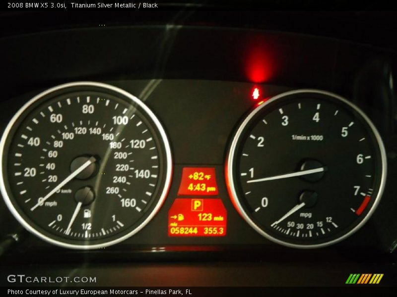 Titanium Silver Metallic / Black 2008 BMW X5 3.0si