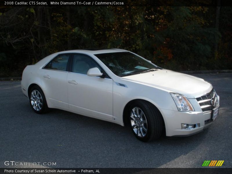 White Diamond Tri-Coat / Cashmere/Cocoa 2008 Cadillac CTS Sedan