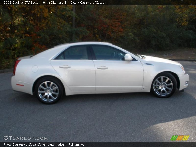 White Diamond Tri-Coat / Cashmere/Cocoa 2008 Cadillac CTS Sedan
