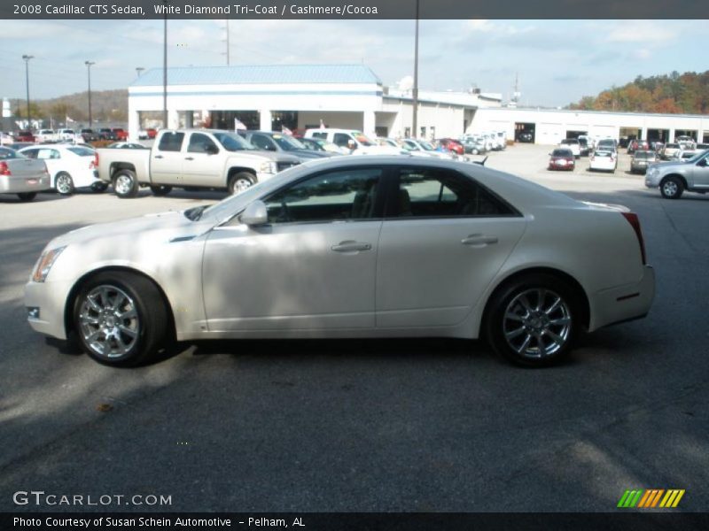 White Diamond Tri-Coat / Cashmere/Cocoa 2008 Cadillac CTS Sedan