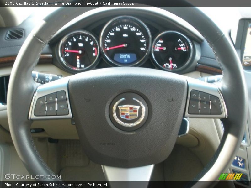 White Diamond Tri-Coat / Cashmere/Cocoa 2008 Cadillac CTS Sedan