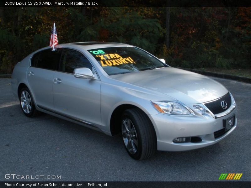 Mercury Metallic / Black 2008 Lexus GS 350 AWD