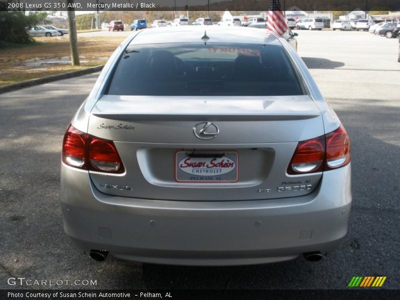 Mercury Metallic / Black 2008 Lexus GS 350 AWD
