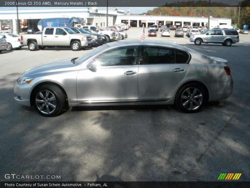 Mercury Metallic / Black 2008 Lexus GS 350 AWD