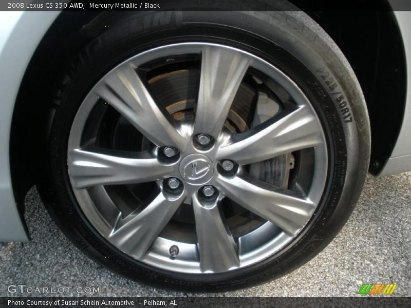 Mercury Metallic / Black 2008 Lexus GS 350 AWD