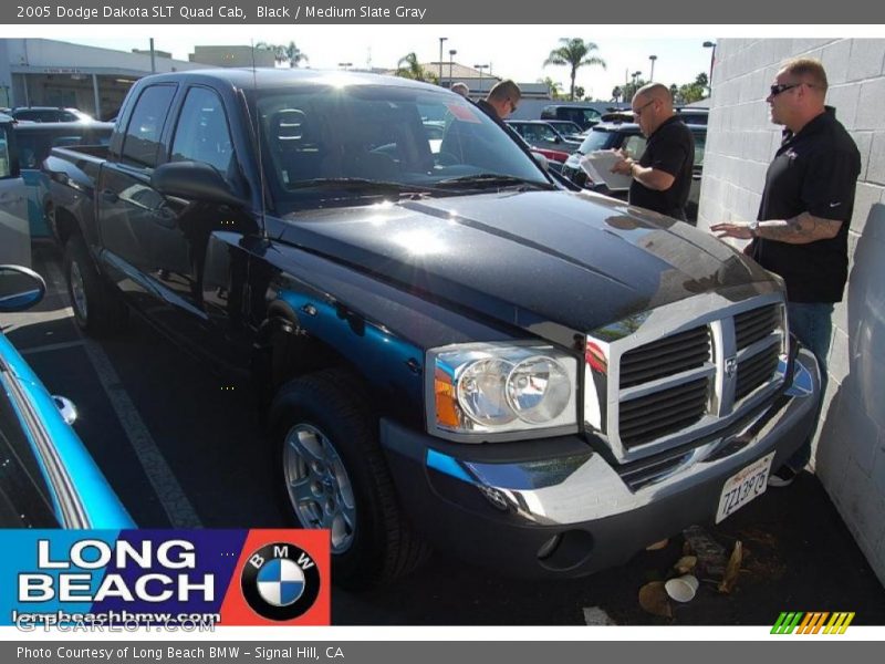 Black / Medium Slate Gray 2005 Dodge Dakota SLT Quad Cab