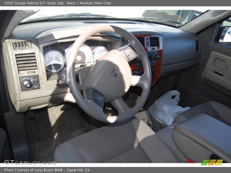 Black / Medium Slate Gray 2005 Dodge Dakota SLT Quad Cab