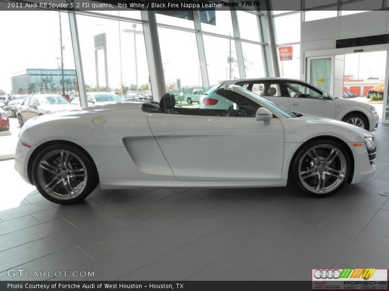Ibis White / Black Fine Nappa Leather 2011 Audi R8 Spyder 5.2 FSI quattro