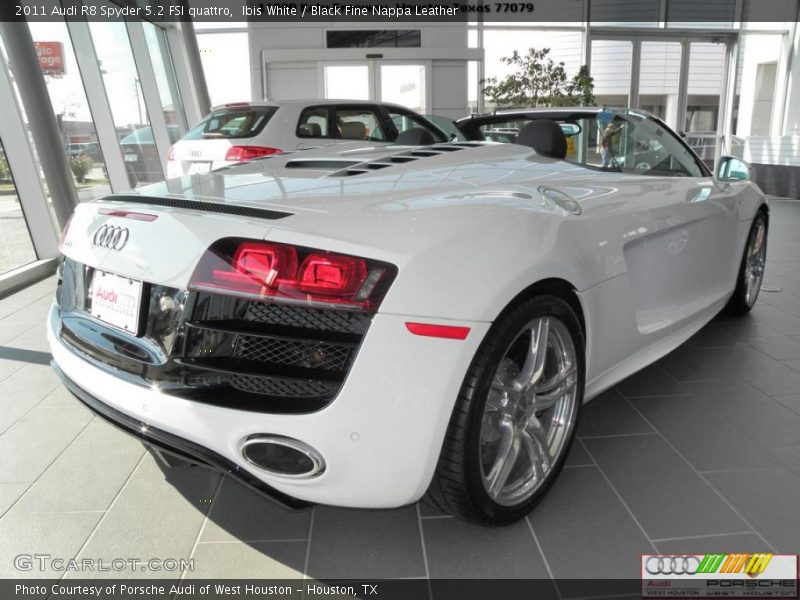 Ibis White / Black Fine Nappa Leather 2011 Audi R8 Spyder 5.2 FSI quattro