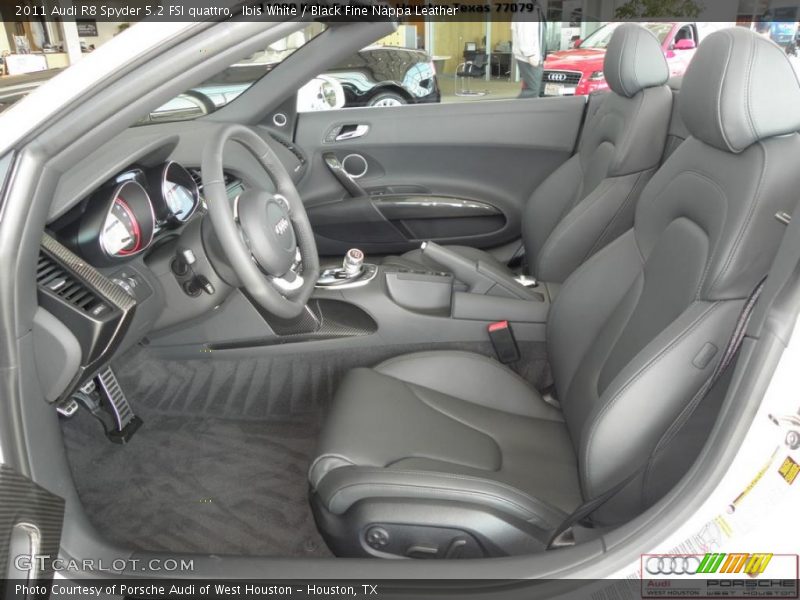 Ibis White / Black Fine Nappa Leather 2011 Audi R8 Spyder 5.2 FSI quattro