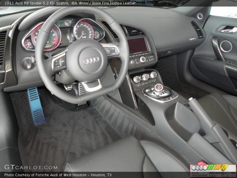 Ibis White / Black Fine Nappa Leather 2011 Audi R8 Spyder 5.2 FSI quattro