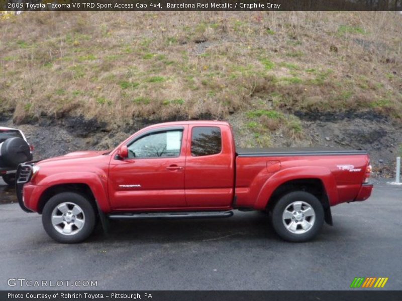 Barcelona Red Metallic / Graphite Gray 2009 Toyota Tacoma V6 TRD Sport Access Cab 4x4