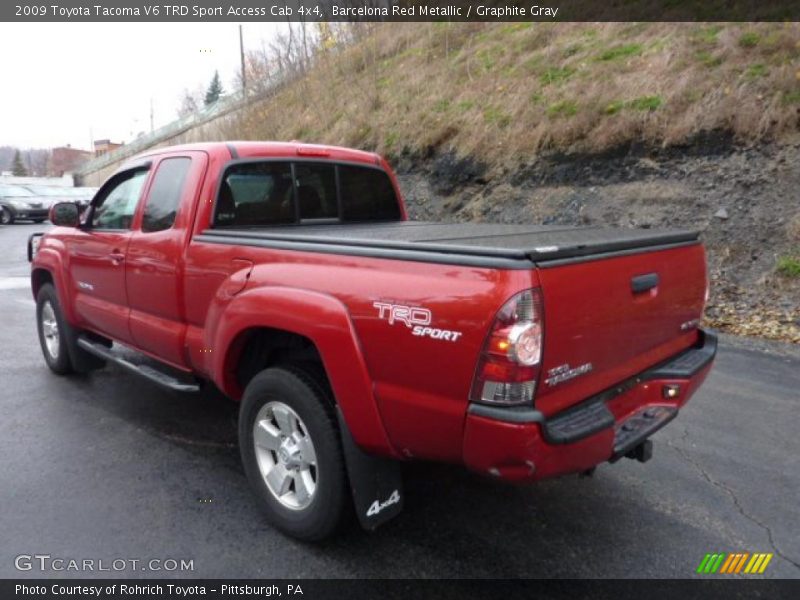 Barcelona Red Metallic / Graphite Gray 2009 Toyota Tacoma V6 TRD Sport Access Cab 4x4