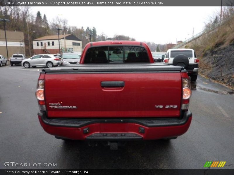 Barcelona Red Metallic / Graphite Gray 2009 Toyota Tacoma V6 TRD Sport Access Cab 4x4