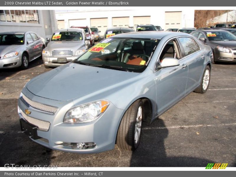 Golden Pewter Metallic / Ebony/Brick 2009 Chevrolet Malibu LTZ Sedan