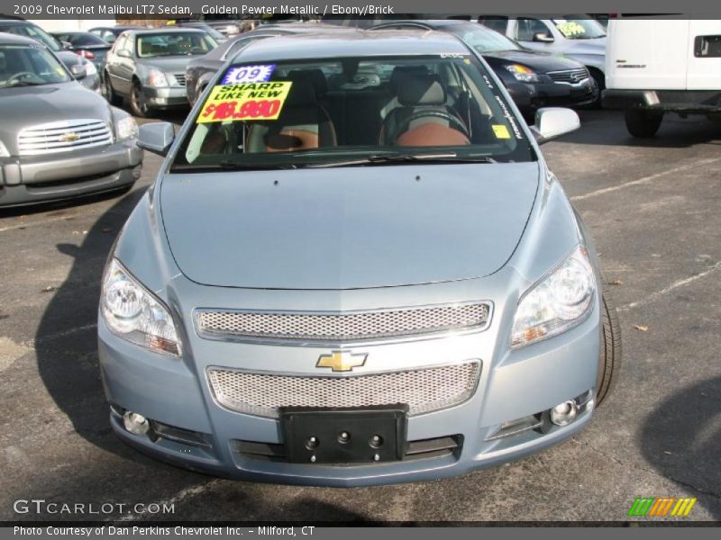 Golden Pewter Metallic / Ebony/Brick 2009 Chevrolet Malibu LTZ Sedan
