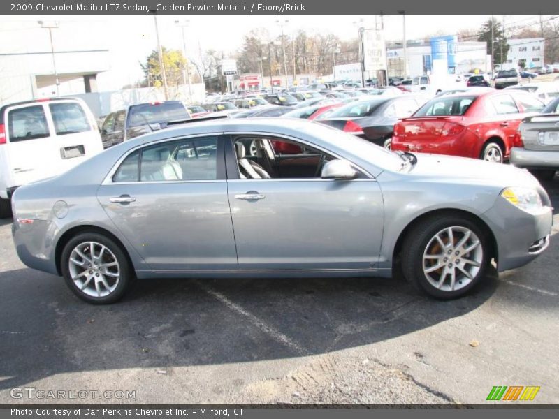 Golden Pewter Metallic / Ebony/Brick 2009 Chevrolet Malibu LTZ Sedan