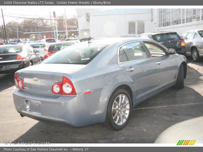 Golden Pewter Metallic / Ebony/Brick 2009 Chevrolet Malibu LTZ Sedan